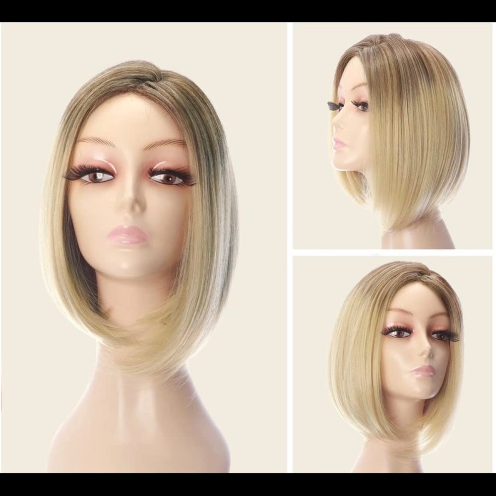 Ombré blonde bob wig by rabbitgoo